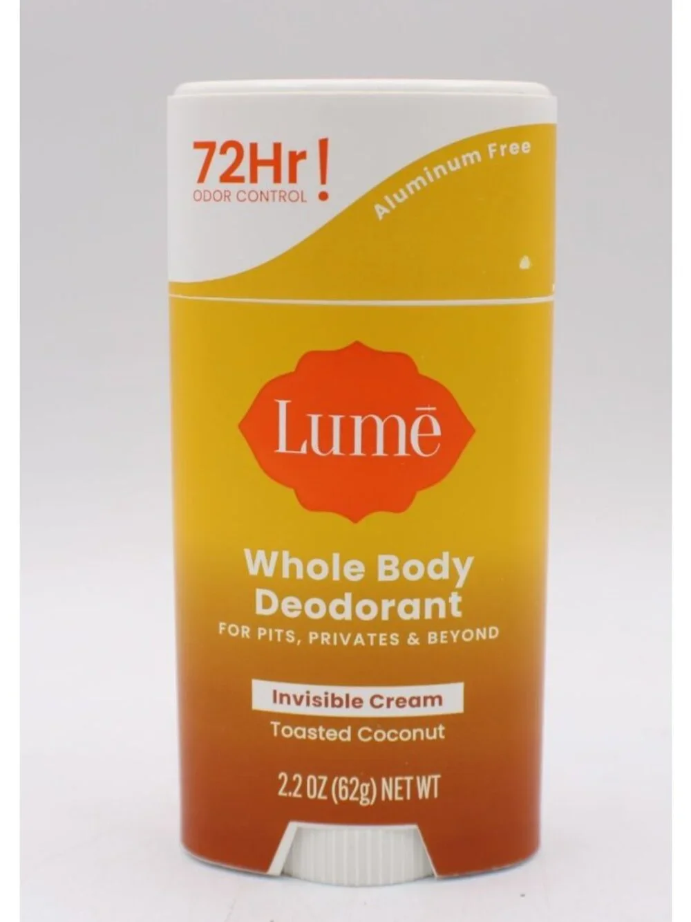 Lume Whole Body Deodorant Invisible Cream Toasted Coconut 2.2oz Aluminum-Free